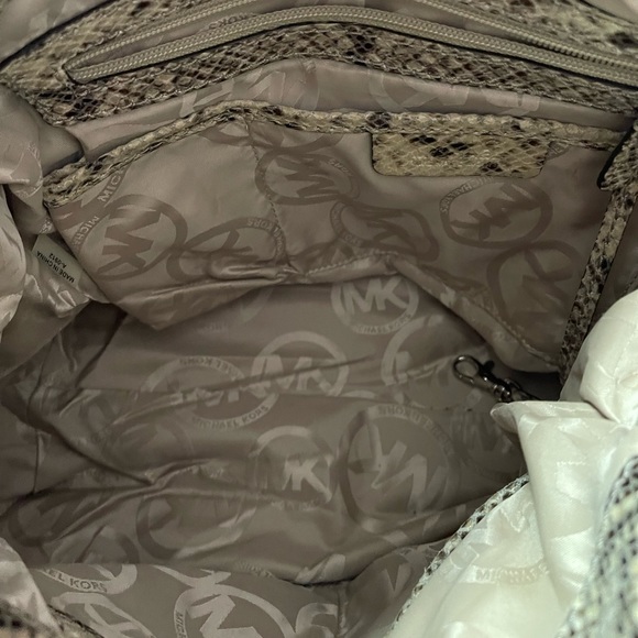 MICHAEL KORS rare snakeskin tote shoulder bag large - Picture 8 of 13